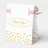 可愛いラマ、牡丹&金ゴールド紙吹雪ありがとう フェイバーボックス (裏面サイド)