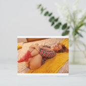 可愛いランジェリーモデル写真はがき ポストカード (スタンド正面)