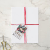 可愛いランタンメリークリスマス/ハッピーニューイヤー ギフトタグ (より糸付き)