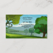 可愛いランドスケープ先生名刺 名刺 (裏面)