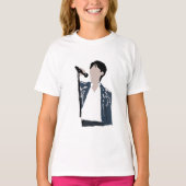 可愛いランナー　サンジェ Tシャツ (正面)