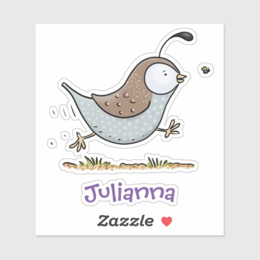 可愛いランニングイラストレーション シール (シート)