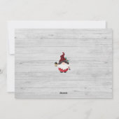 可愛いランバージャック格言カスタムフォトクリスマス シーズンカード (裏面)