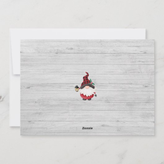 可愛いランバージャック格言カスタムフォトクリスマス シーズンカード (裏面)