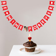 可愛いラヴ赤と白婚約プロポーズ写真