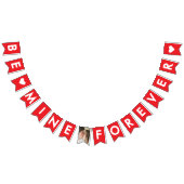 可愛いラヴ赤と白婚約プロポーズ写真 バンティングフラッグ (全)