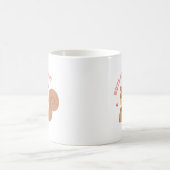 可愛いリスの木の実をパンおもしろいで コーヒーマグカップ (中央)