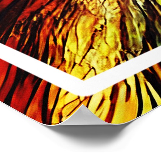 可愛いリスの枝 ポスター (角)