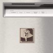 可愛いリスケー1920年代フラッパー・ガール マグネット (インサイチュ (食洗機))