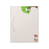 可愛いリストのためのキツネとリスのメモ帳 ノートパッド (回転)