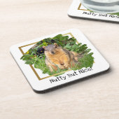 可愛いリス柄だが素敵 コースター (左側)