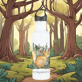 可愛いリス熱狂するグレディ ウォーターボトル