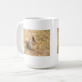 可愛いリス食べルのナッツの写真 コーヒーマグカップ (正面左)