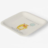 可愛いリトルアクアイエローモンスターベビーシャワー招待状 ペーパープレート (傾斜あり)