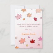 可愛いリトルカボキングスパイス&ニースピンク秋インラブ サンキューカード (裏面)