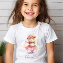 可愛いリトルダンサークマ水彩少女