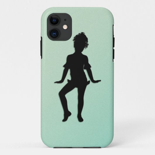 可愛いリトルダンサーグリーントートバッグ Case-Mate iPhoneケース (裏面)