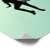 可愛いリトルダンサーグリーン ポスター (角)