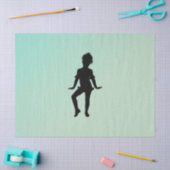 可愛いリトルダンサーグリーン 薄葉紙 (クラフト)