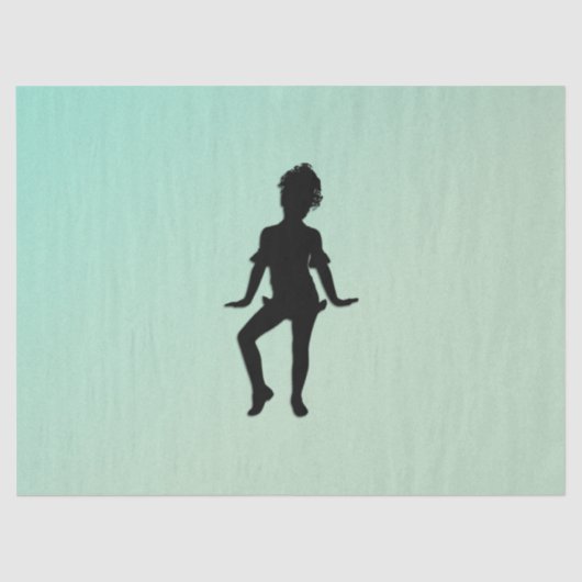 可愛いリトルダンサーグリーン 薄葉紙 (正面)