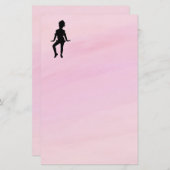 可愛いリトルダンサーダブルサイド文房具 便箋 (正面/裏面)