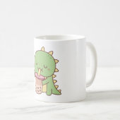 可愛いリトルディノ大好きボバミルクティー コーヒーマグカップ (正面右)