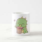 可愛いリトルディノ大好きボバミルクティー コーヒーマグカップ (中央)