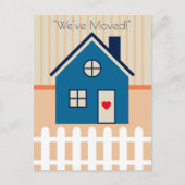 可愛いリトルハウス新しいホームムービングアナウンス 案内ポストカード (正面)