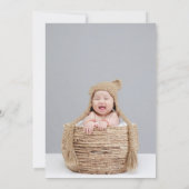 可愛いリトルバニーレインボーベビー1stバースデーフォト 招待状 (裏面)