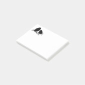 可愛いリトルバードシルエット白黒 ポストイット (アングル)