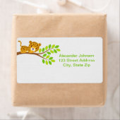 可愛いリトルヒョウ出荷ラベル ラベル (インサイチュ)