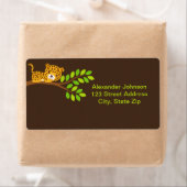 可愛いリトルヒョウ出荷ラベル ラベル (インサイチュ)