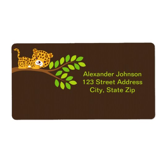 可愛いリトルヒョウ出荷ラベル ラベル (正面)