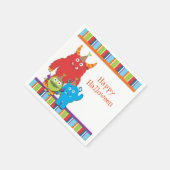 可愛いリトルモンスターズ誕生日パーティナプキンス スタンダードカクテルナプキン (角)