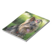 可愛いリトルヨークシャーテリアドッグ ノートパッド (回転)