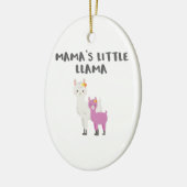 可愛いリトルラマのギフトママのリトルラマのギフト セラミックオーナメント (左)