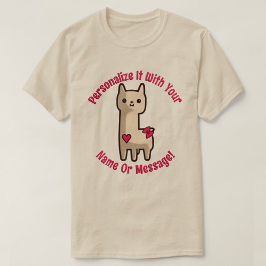 可愛いリトルラマTシャツ Tシャツ (デザイン正面)