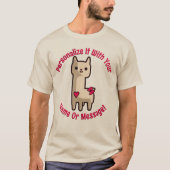 可愛いリトルラマTシャツ Tシャツ (正面)
