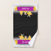 可愛いリトル女の子らしい女の子ダックキッズ バスタオルセット (ハンドタオル)