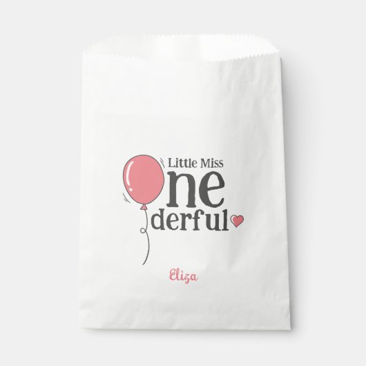 可愛いリトル恋しく思オネダーフル第1誕生日ピンク フェイバーバッグ (正面)