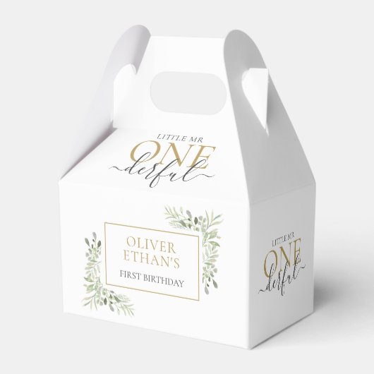 可愛いリトル氏ONEderfulファースト誕生日 エレガント フェイバーボックス (裏面サイド)