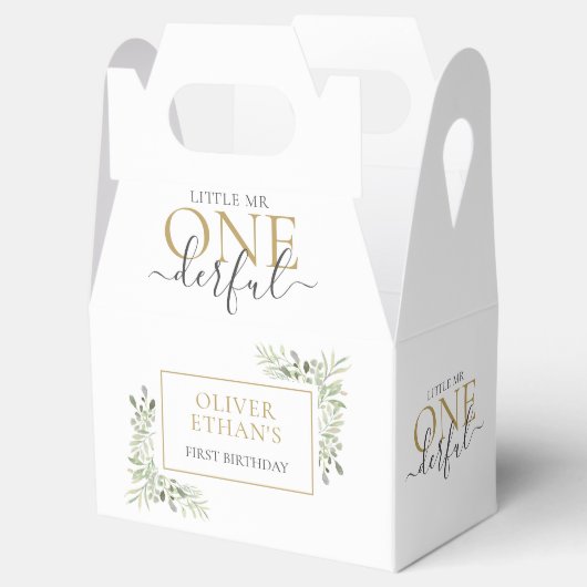 可愛いリトル氏ONEderfulファースト誕生日 エレガント フェイバーボックス (オープン)