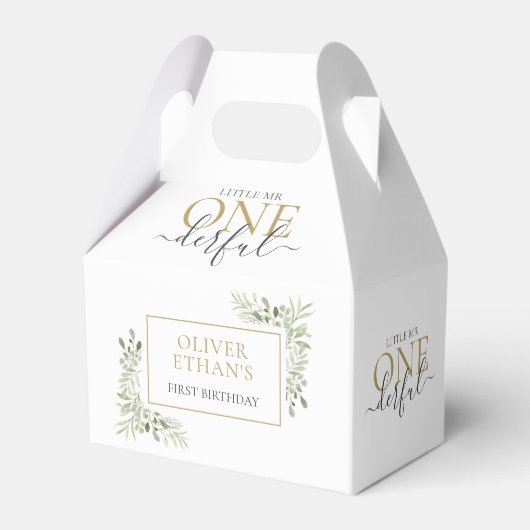 可愛いリトル氏ONEderfulファースト誕生日 エレガント フェイバーボックス (正面サイド)