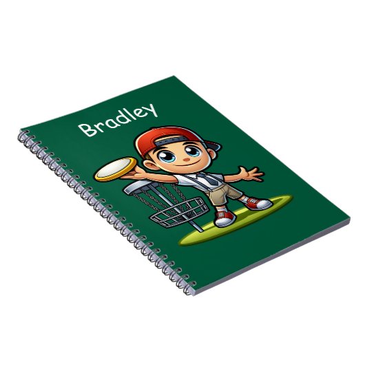 可愛いリトル遊ボーズディスクゴパーソナライズされたルフ ノートブック (右側)