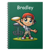 可愛いリトル遊ボーズディスクゴパーソナライズされたルフ ノートブック (正面)