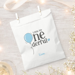 可愛いリトルMr.オネダーフル最初の誕生日ブルー フェイバーバッグ