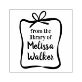 可愛いリボンの枠カスタムの文字を追加 ラバースタンプ (インプリント)