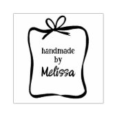 可愛いリボンの枠カスタムの文字を追加 ラバースタンプ (インプリント)