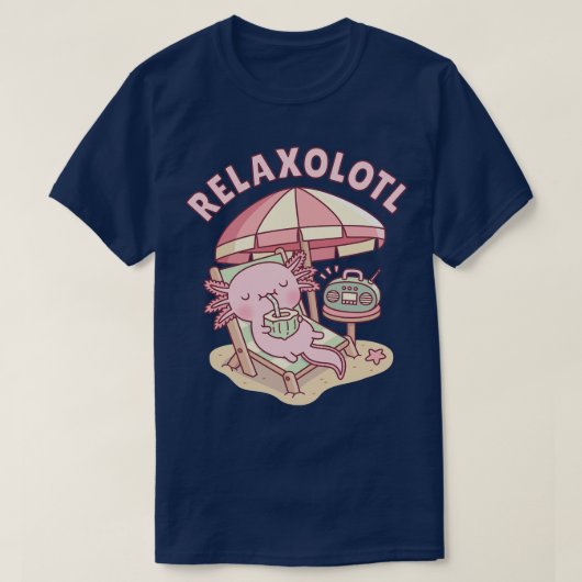 可愛いリラックスアソロテおもしろいル Tシャツ (デザイン正面)