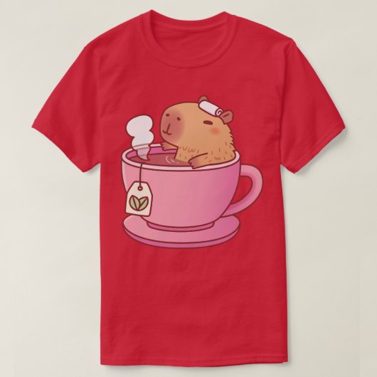 可愛いリラックスキャピバラ Tシャツ (デザイン正面)